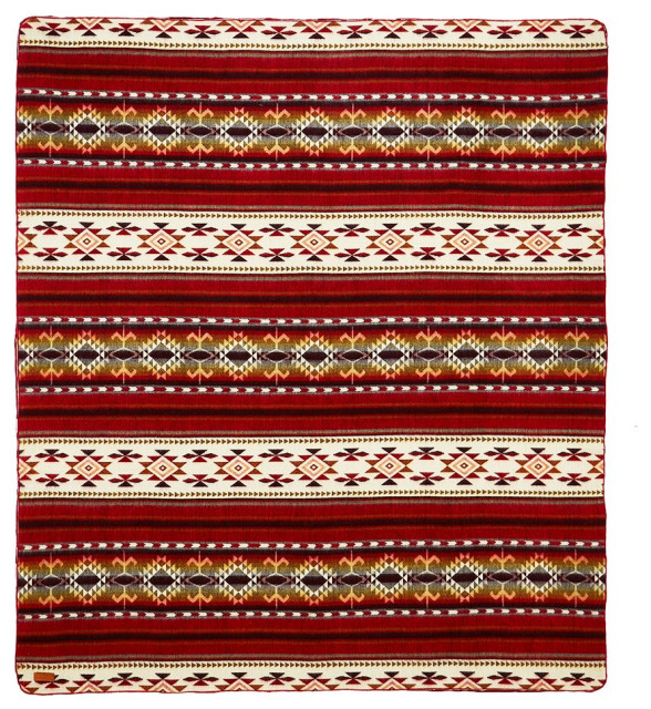 Ultra Soft Southwestern Red Hot Handmade Woven Blanket