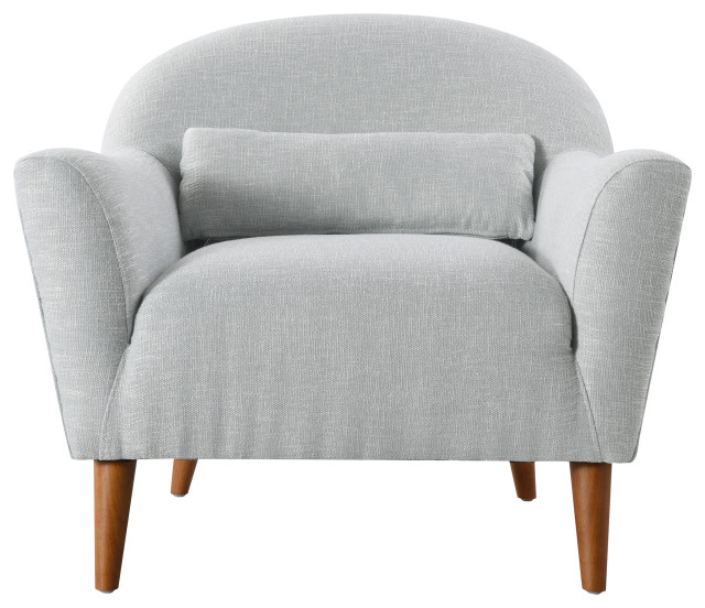 Piper Recessed Arm Chair, Sea foam Green Midcentury Armchairs And