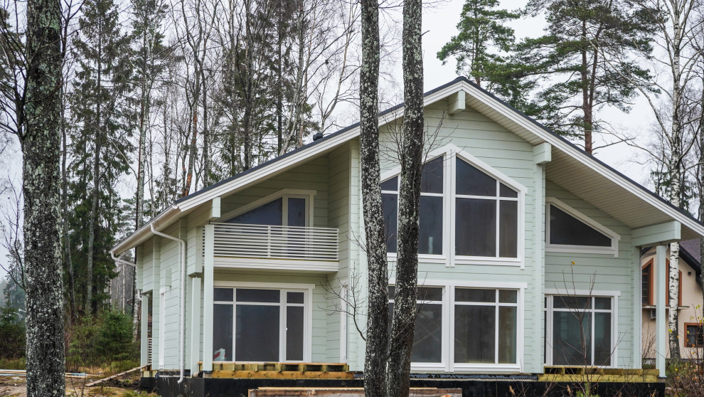 ОБЗОР ПОСТРОЕННОГО ДОМА ИЗ КЛЕЕНОГО БРУСА ПО ПРОЕКТУ ФОРТА 160