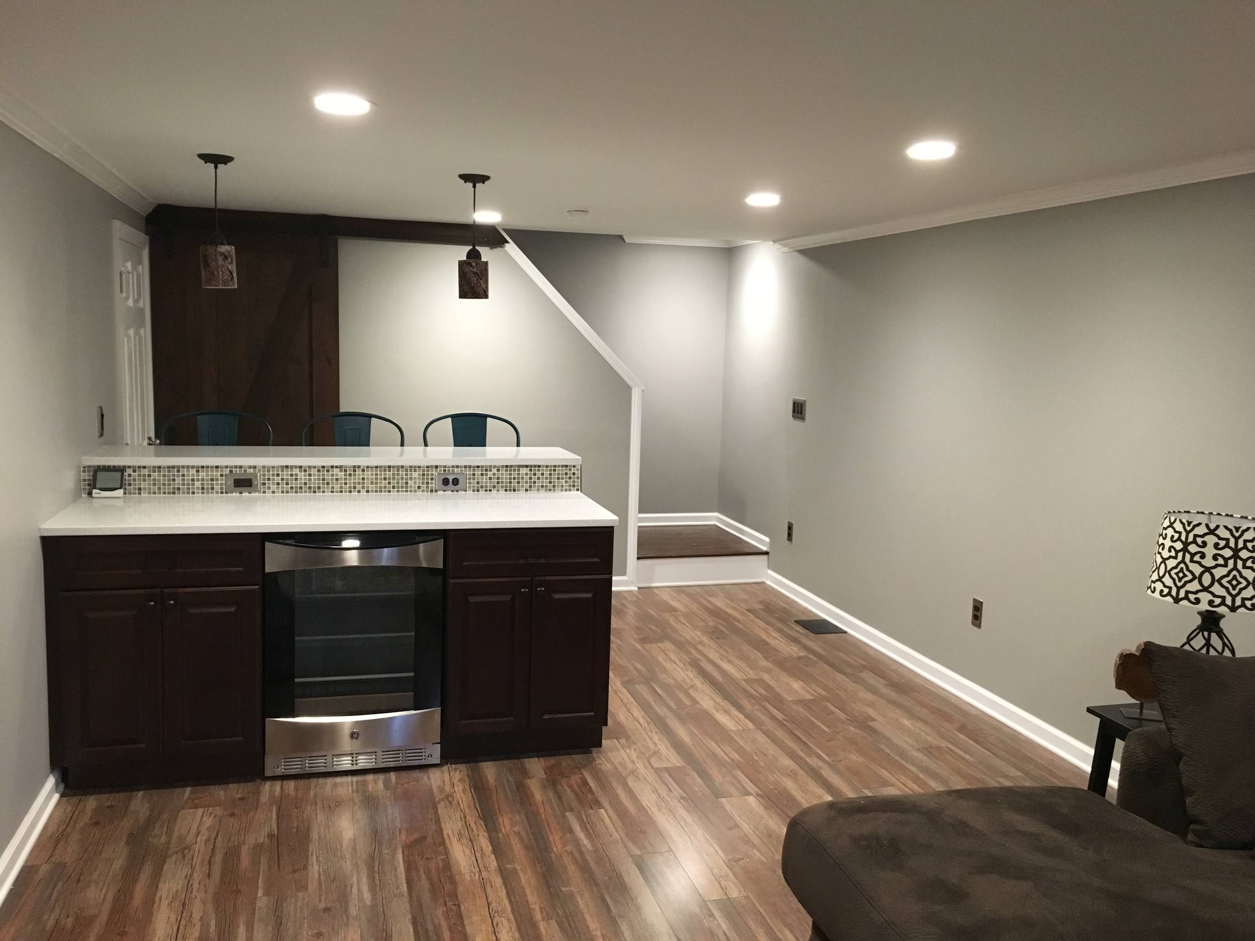 Transitional basement renovation