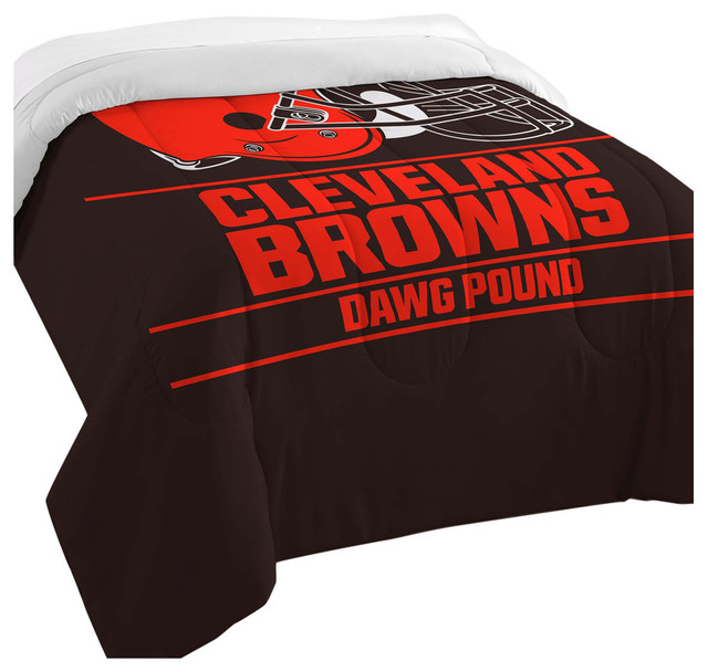 Nfl Cleveland Browns Twin Comforter Set Football Helmet Bed