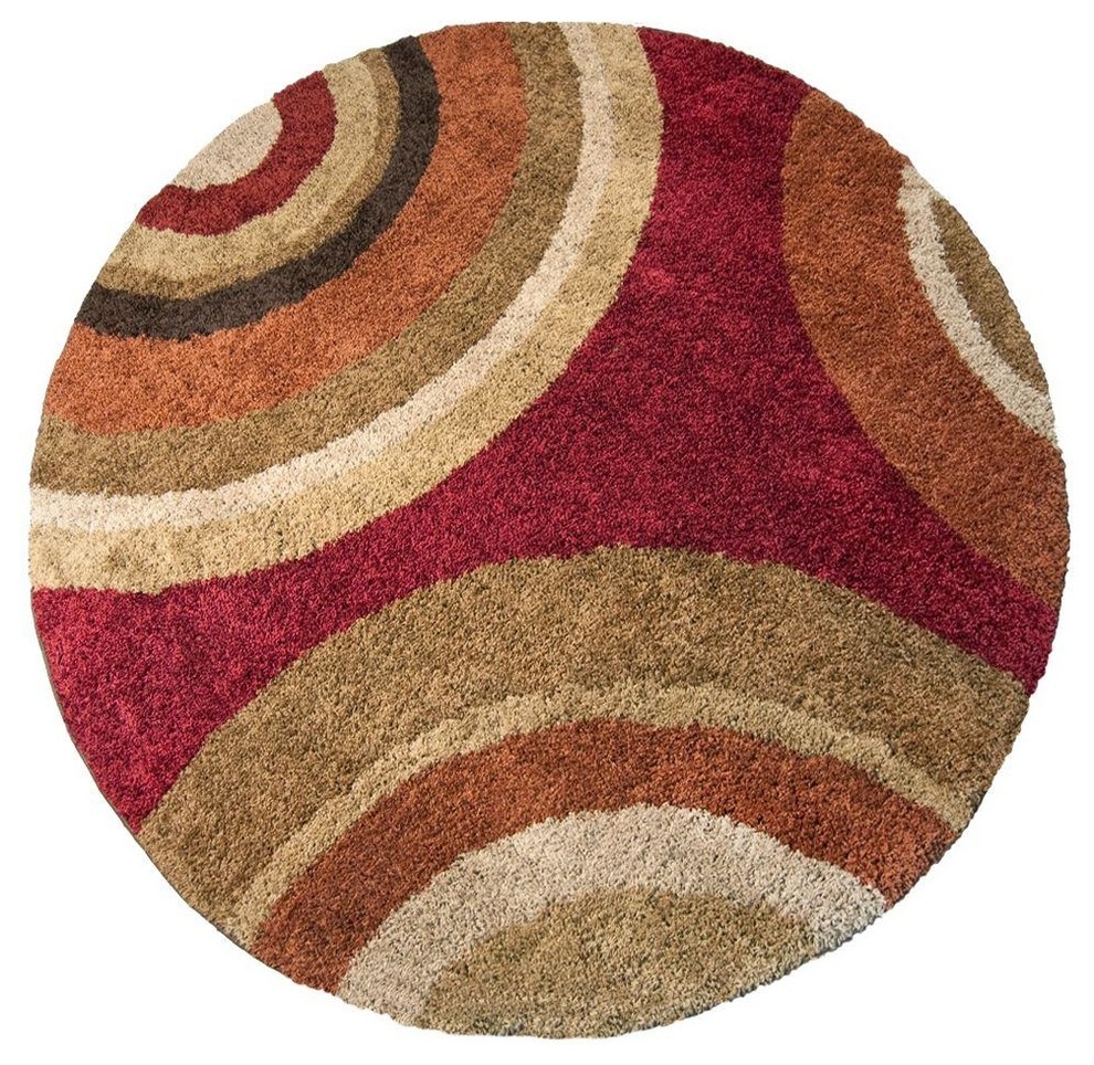 Orian Rugs Blinds & Shades Eclipse Rouge 7 ft. 10 in. Round Area Rug 238631
