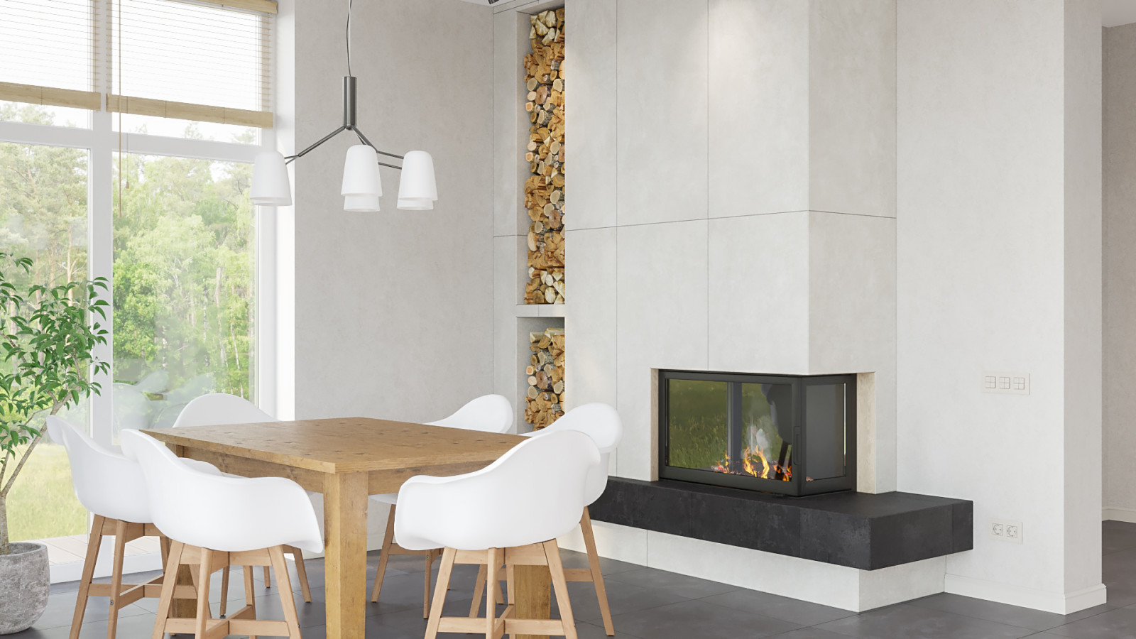 Барнхауз с мансардными окнами в серых оттенках