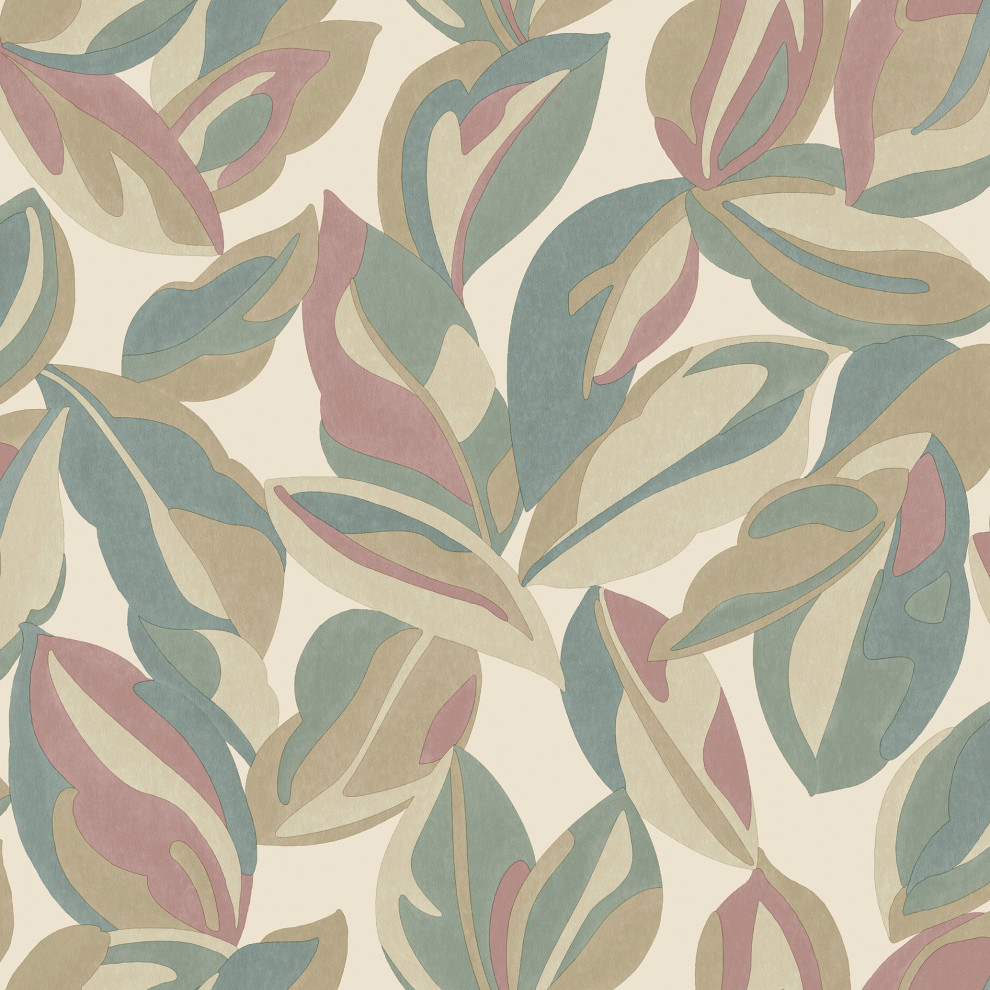 Nicolai Leaf Tropical Wallpaper, Multi, Double Roll