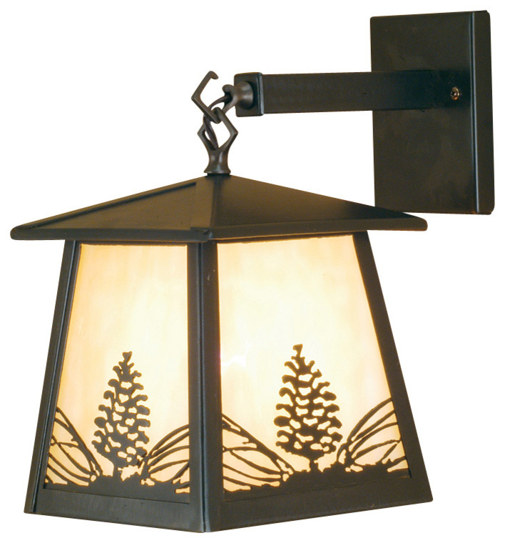 Meyda Lighting 67278 9.5"W Stillwater Mountain Pine Hanging Wall Sconce