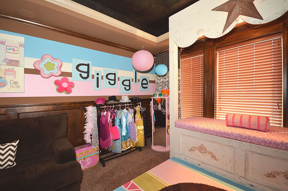 Traditional kids' playroom in Kansas City for girls.