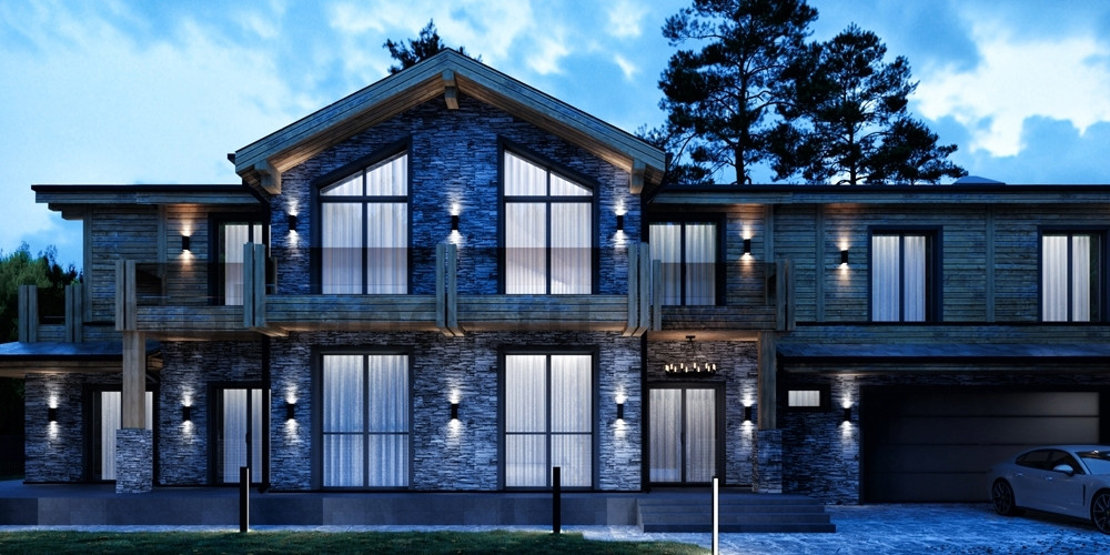 Частная архитектура "Загородный дом в стиле шале"