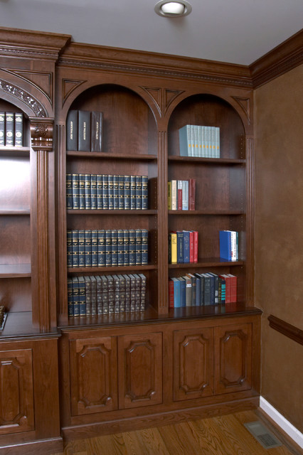 Custom Bookcase in Cherry - Traditional - Home Office - Baltimore - by ...