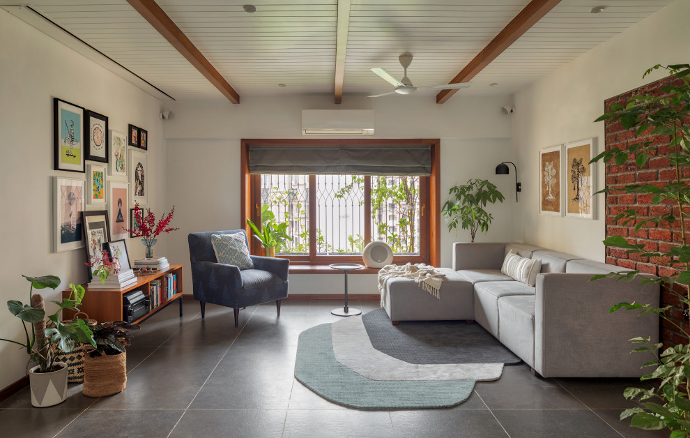 The Loft Contemporary Living Room Mumbai by Rasneet Anand