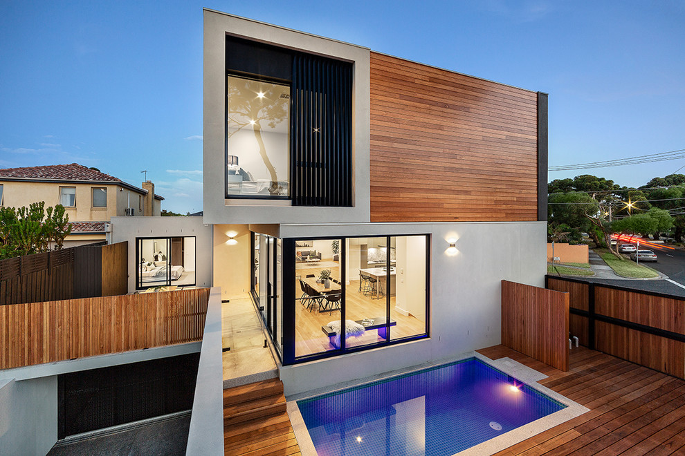 Diseño de diseño residencial contemporáneo de tamaño medio