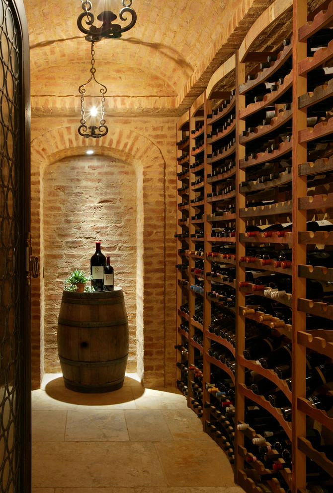 Inspiration for a mediterranean wine cellar in New York.