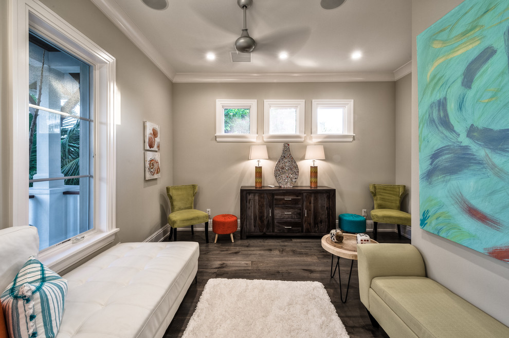 Inspiration for a transitional home design remodel in Miami