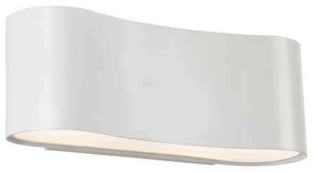 Corso Two Light Wall Sconce with CFL Bulb in Satin White