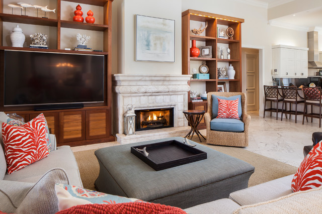 Transitional Living tropisk-dagligstue