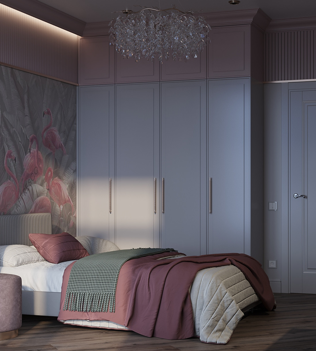 Комната для девочки. Дизайн проект квартиры в ЖК Ньютон