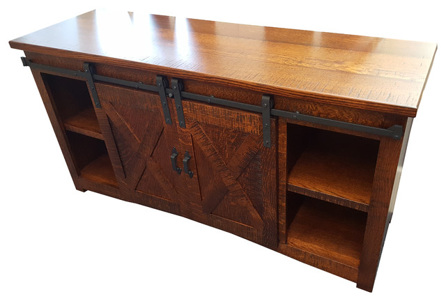 Sliding Barn Door Tv Stand Rustic Entertainment Centers And Tv