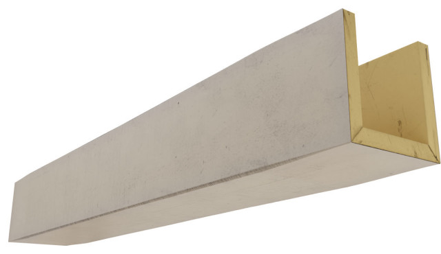 U-Beam Rough Cedar Faux Wood Ceiling Beam, Natural Mahogany, 4Wx4H, 8'L ...
