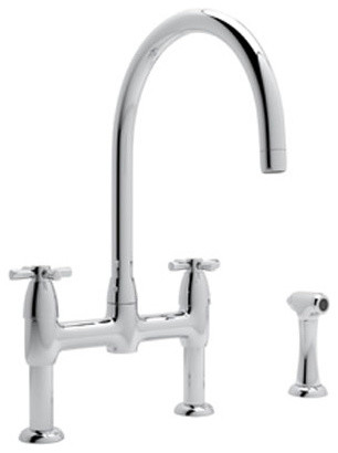 Perrin and Rowe Bridge Kitchen Faucet in Polished Chrome
