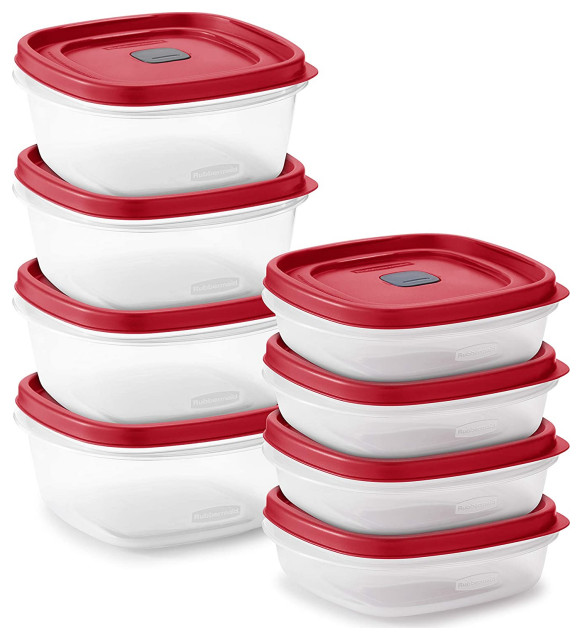 16Piece Food Storage Containers, Microwave and Dishwasher Safe