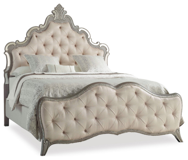 Sanctuary Upholstered King Panel Bed, Victorian King Bed