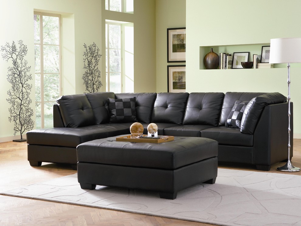 Leather Sectional Sofa with Left-Side Chaise - Darie by Coaster