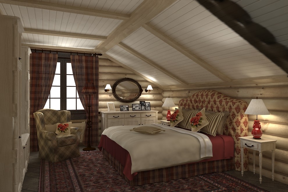 Интерьер в доме из сруба