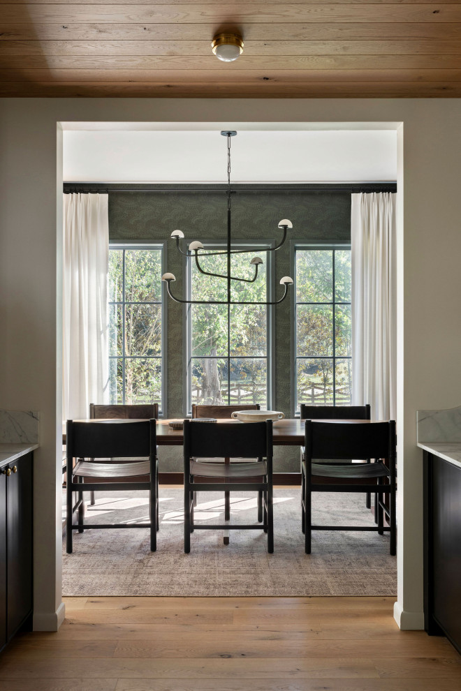 Example of a transitional dining room design in Nashville