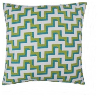 HGTV Turquoise Jigsaw Geometric Pillow
