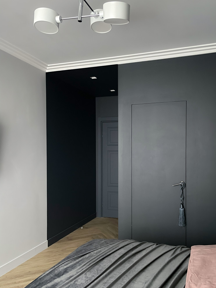 Реализация спальни в проекте трехкомнатной квартиры г. Люберцы ул. Юности