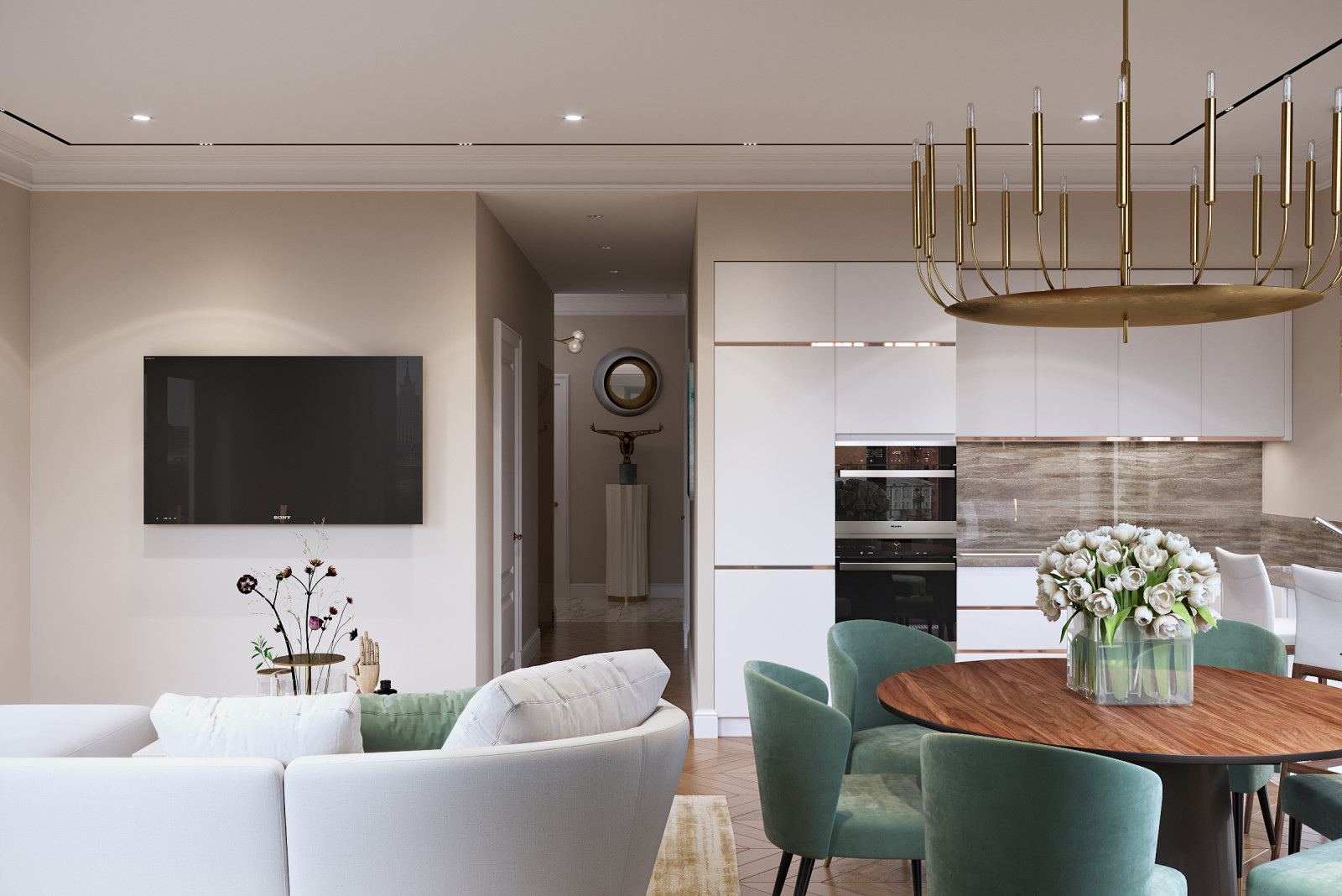 Апартаменты Пресня Сити. Французская неоклассика