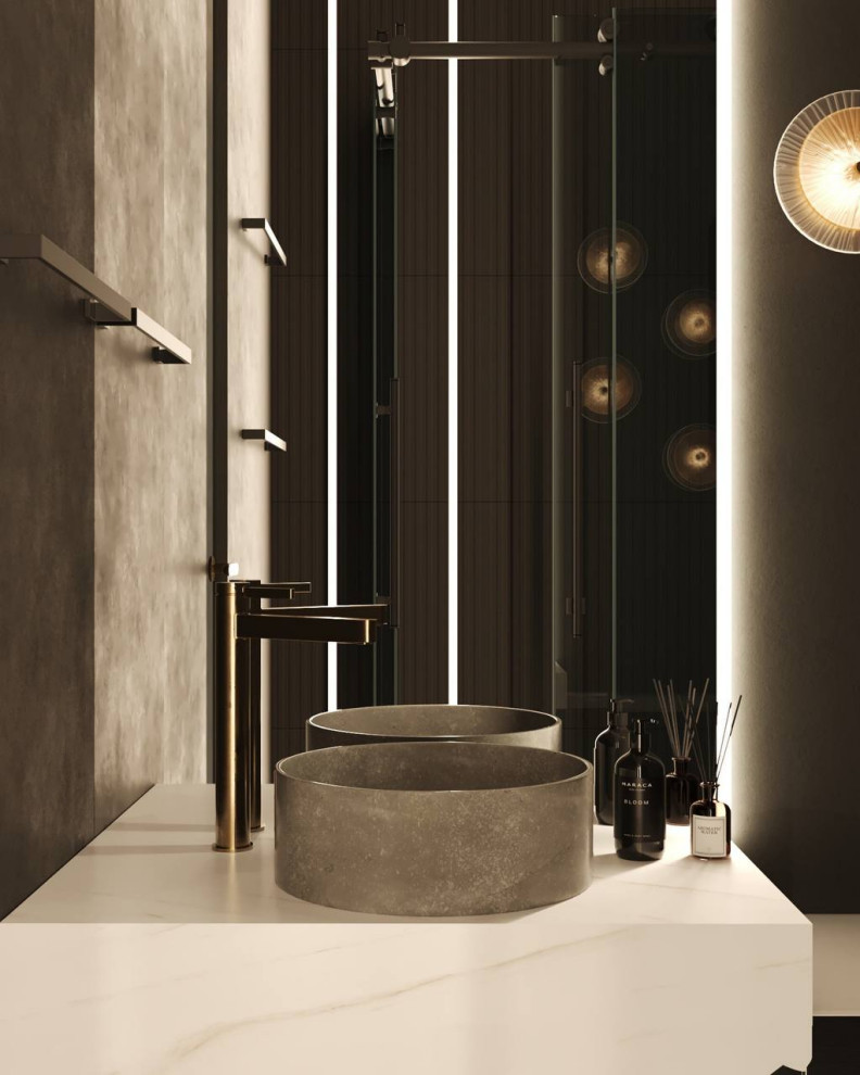 Эстетика, стиль и функциональность. Гостевой санузел, площадью 2,7 м²