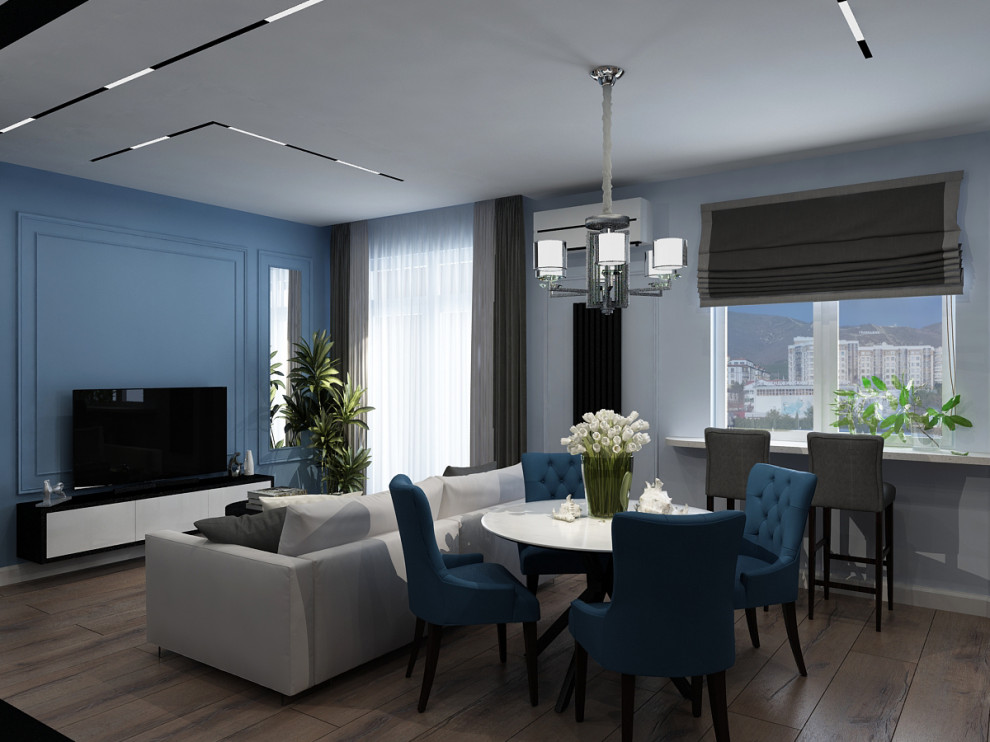 Квартира в современном стиле в разных вариантах исполнения