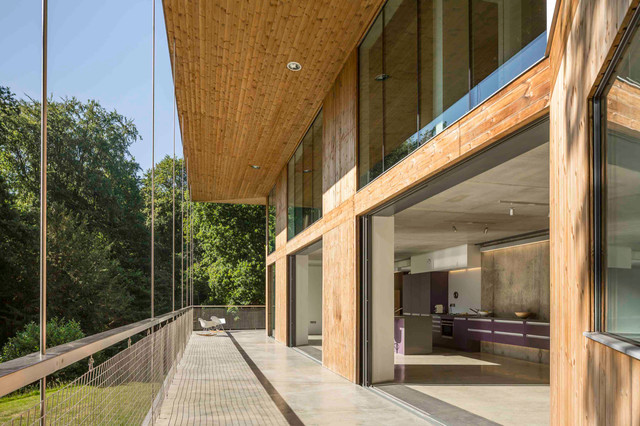 Red Bridge House contemporary-terrace