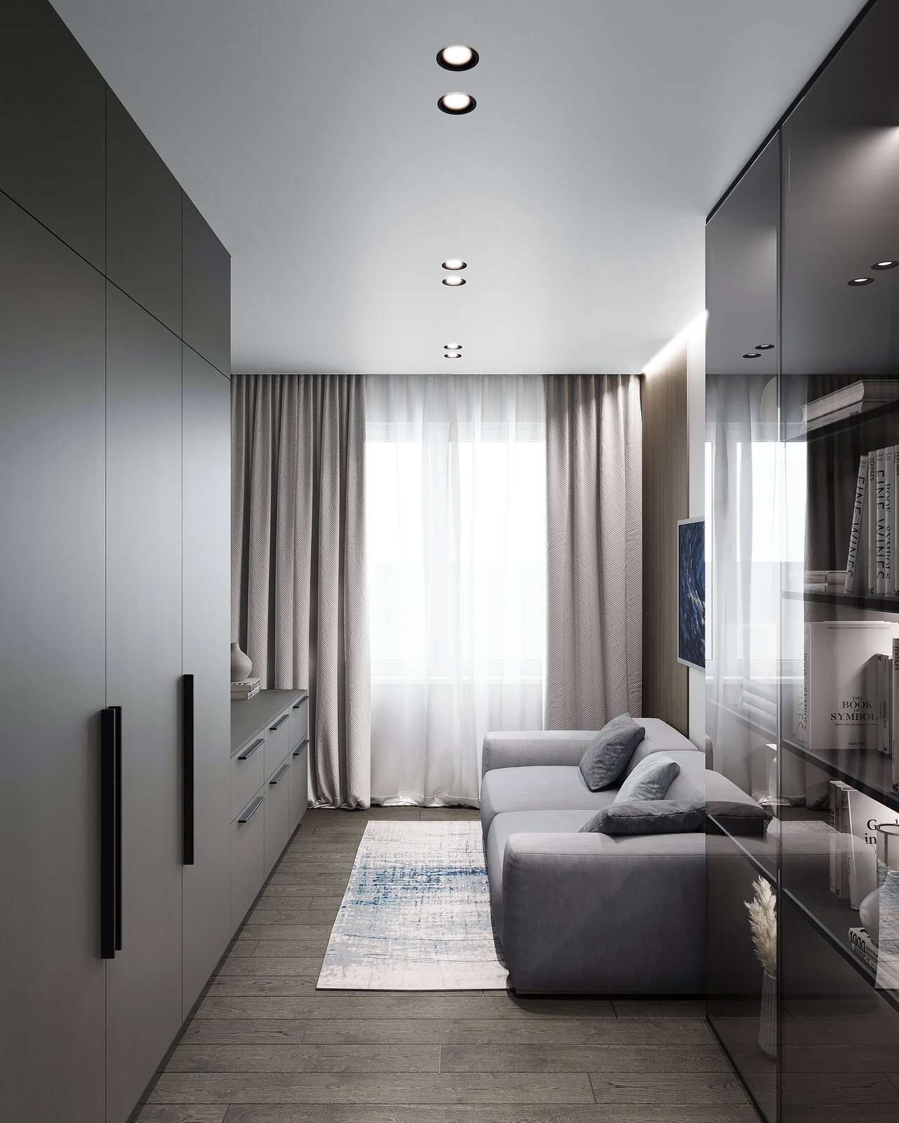 Дизайн интерьера квартиры с открытой террасой в жилом комплексе "Тармо"