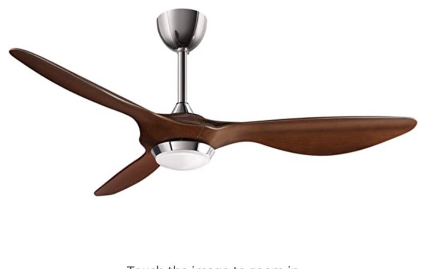 ceiling fan over sitting area in open layout