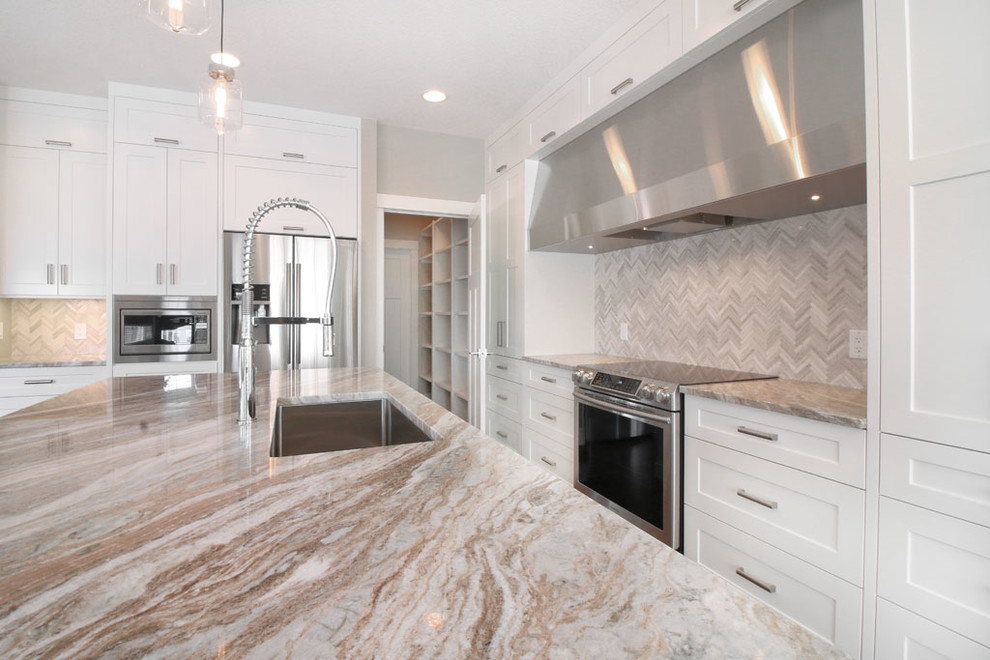 Fantasy Brown Granite Kitchen Modern Kitchen Calgary by Laporte