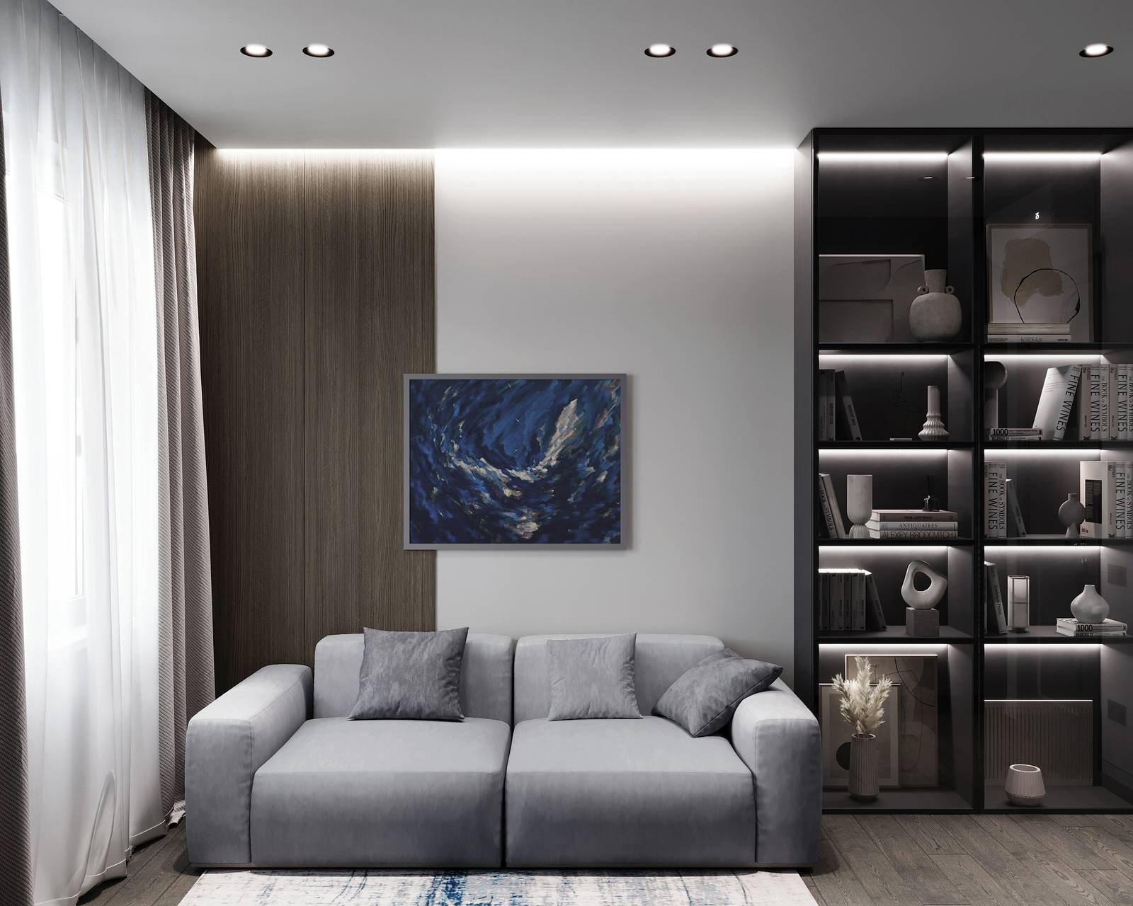 Дизайн интерьера квартиры с открытой террасой в жилом комплексе "Тармо"