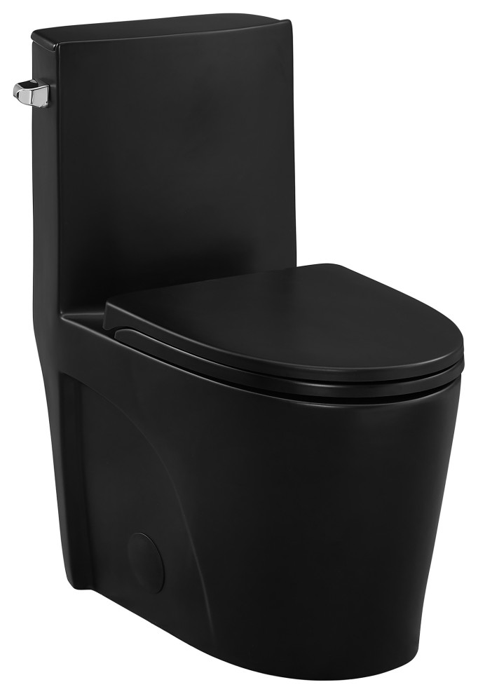 St. Tropez One Piece Elongated Toilet Side Flush Contemporary