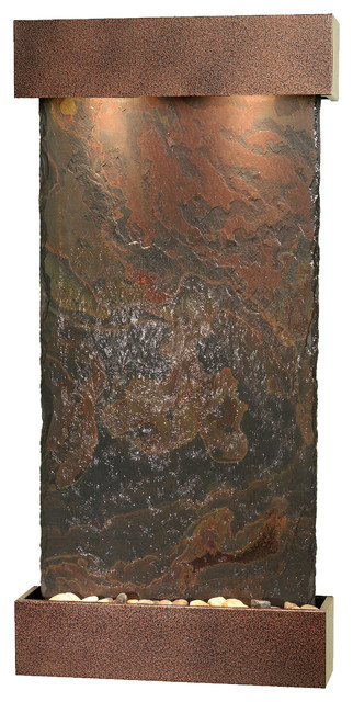 Whispering Creek Water Feature by Adagio, Natural Multi-Color Slate, Copper Vein