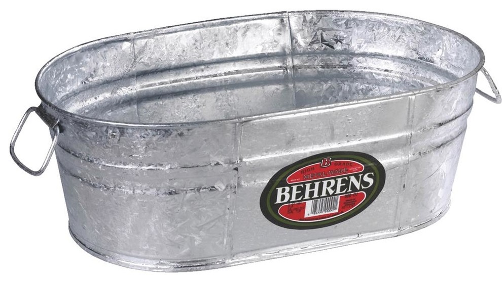 Behrens 16.25 Gal Oval Galvanized Tub 3OV Cleaning Buckets by Hipp Hardware Plus