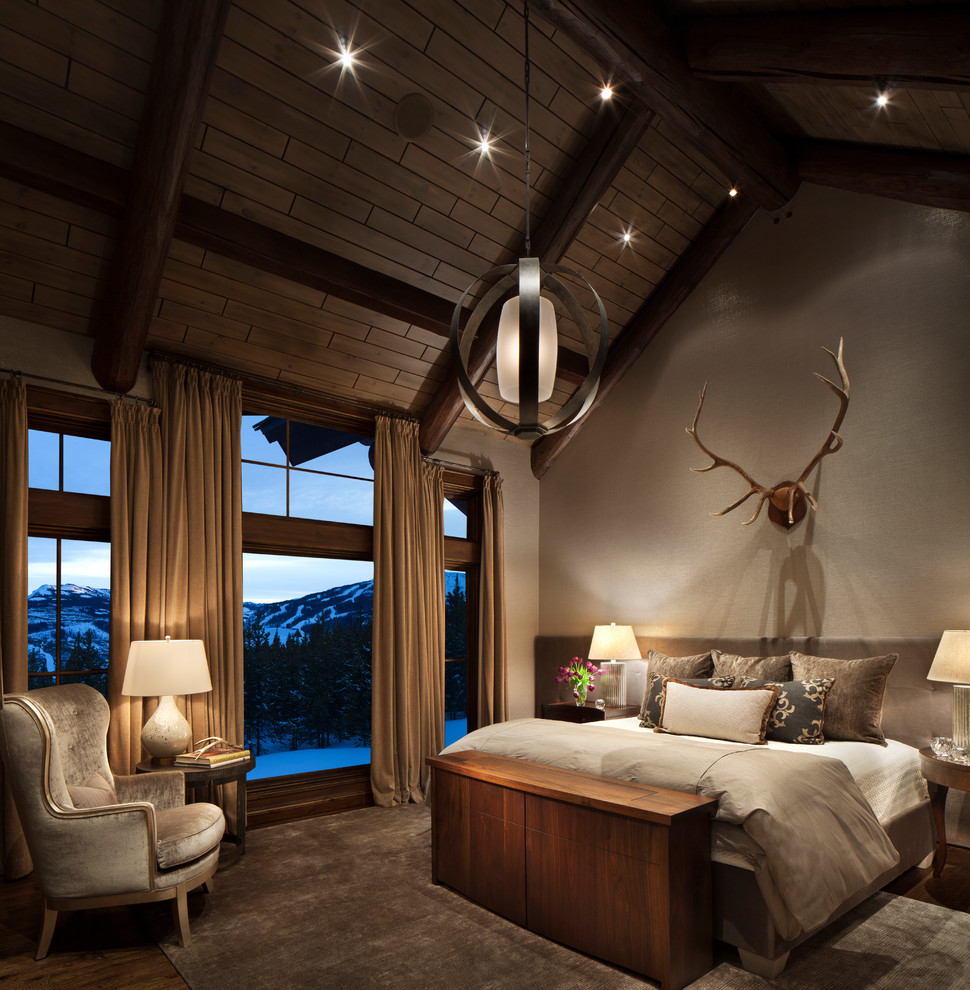 Design ideas for a country master bedroom in Other.
