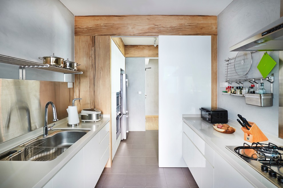 Inspiration for a scandinavian kitchen in Singapore.