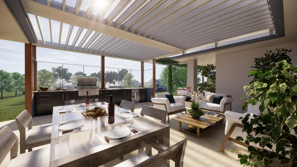 Design ideas for a small contemporary exterior in Sydney.