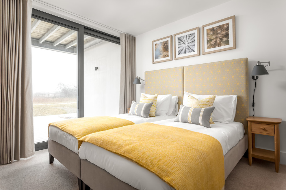 Design ideas for a beach style bedroom in Oxfordshire.