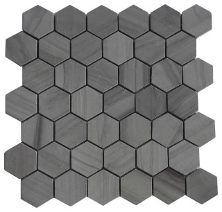 Athens Grey 2X2 Hexagon Honed Mosaic - Contemporary - Mosaic Tile - by