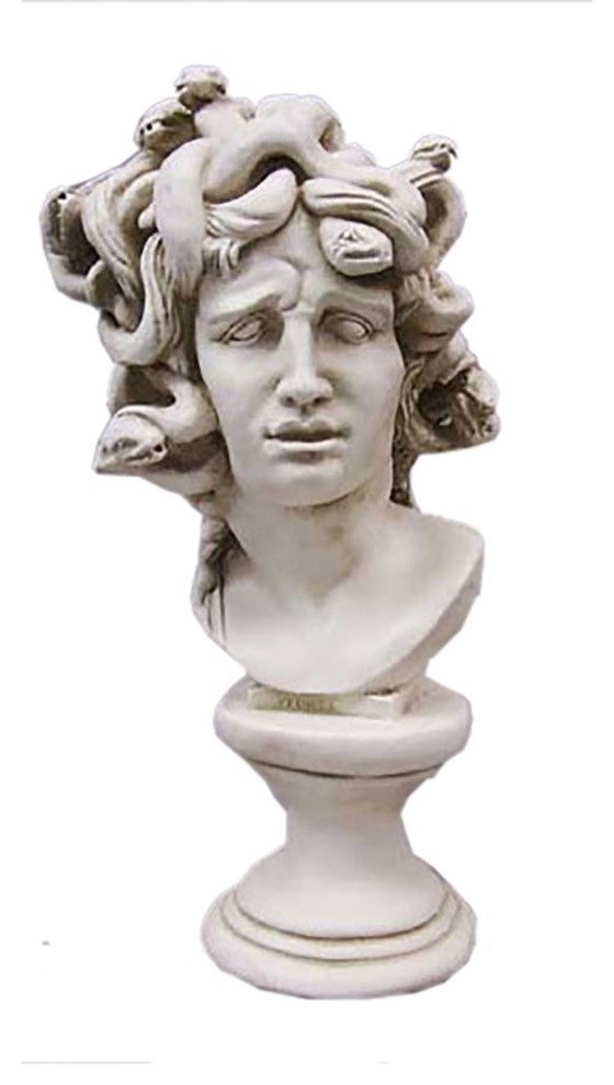 Medusa Bust, Busts Greek & Roman Traditional Garden Statues And
