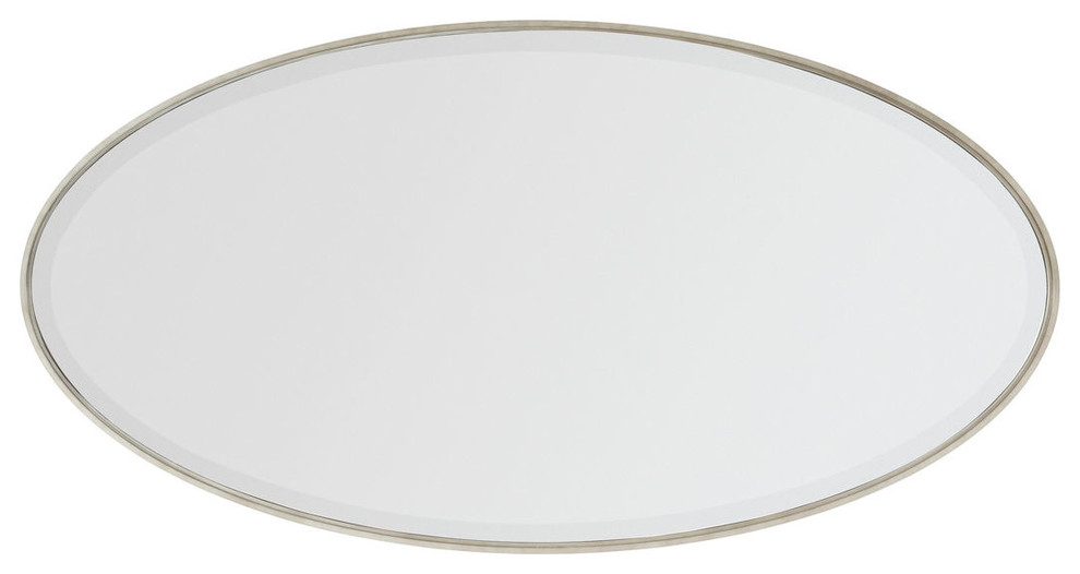 Modern Streamline Oval Mirror Transitional Wall Mirrors by