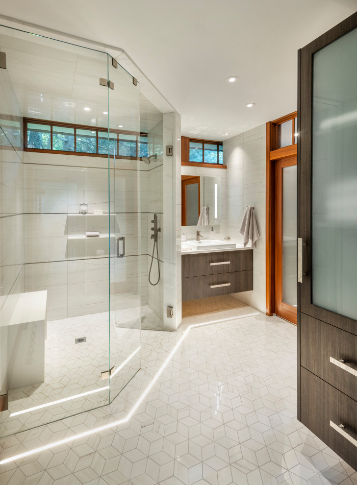 Inspiration for an expansive contemporary bathroom in Boston.