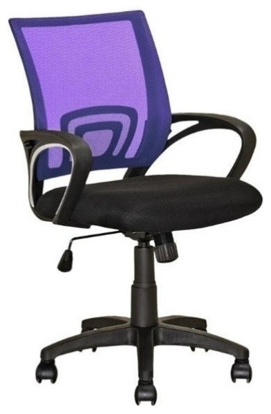 Atlin Designs Swivel Office Chair In Purple And Black Atlin Designs Swivel Office Chair In