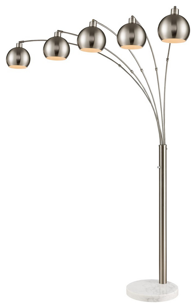 Stein World Peterborough 5-LT Floor Lamp 77102 - Polished Nickel